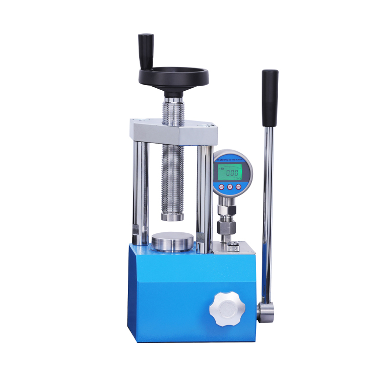 2T Manual Hydraulic Pellet Press with digital pressure gauge
